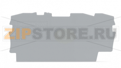 End and intermediate plate; 0.8 mm thick; gray Wago 2002-1391 