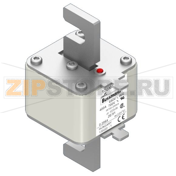 Предохранитель, 400 A, AC 690 В, 200 кА, size 2, 61x61x126 мм, aR, IEC Eaton FUSE 400A 690V 2E/ 