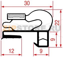 MIDDLE EDGED GASKET 1540x729 mm 