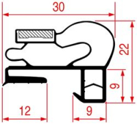 MIDDLE EDGED GASKET 1540x729 mm