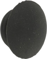 PUSH-BUTTON BLACK RUBBER ø 24x14 mm