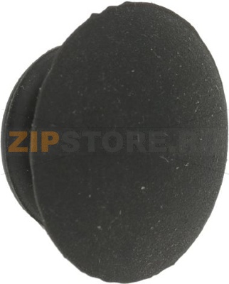 PUSH-BUTTON BLACK RUBBER ø 24x14 mm 