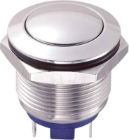 Кнопка антивандальная 36 В/DC, 2 А, 1 x выкл/вкл, без фиксации, IP65, 1 шт TRU Components GQ19B-10/J/N
