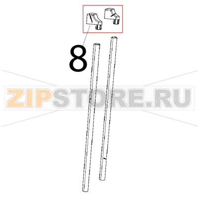 Terminale maniglia l.miss, l.micro, chefto Unox XL 413 Terminale maniglia l.miss, l.micro, chefto Unox XL 413Запчасть на деталировке под номером: 8