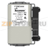 Предохранитель, 200 A, AC 1250 В, 100 кА, size 1, 45x59x81 мм, aR, IEC UL Eaton FUSE 200A 1250