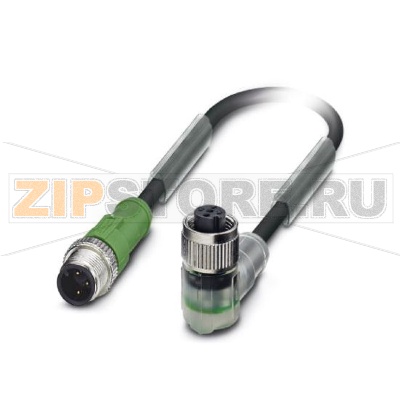 Кабель для датчика / исполнительного элемента Phoenix Contact SAC-3P-M12MS/ 1,0-150/M12FR-2L 3-полюсн., PUR, оранжевый RAL 2003, Штекеры прямое M12, А-кодирование, к Гнездо угловой M12, А-кодирование, с помощью 2 светодиодных индикатора, Длина кабеля: 1 м.Минимальный заказ: 1 шт.Упаковка: 5 шт.