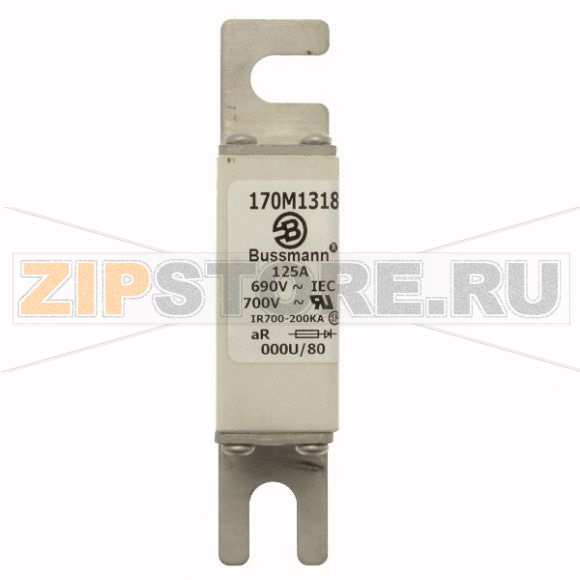Предохранитель, 125 A, AC 690 В, 200 кА, DIN 000, 21x40x100 мм, aR, DIN, IEC Eaton FUSE 125A 69 