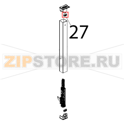 Guarnizione supporto vetro L.M. L=23 mm Unox XF 193 Guarnizione supporto vetro L.M. L=23 mm Unox XF 193Запчасть на деталировке под номером: 27