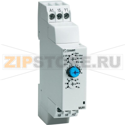 Реле задержки времени 0.1 с-100 ч, 1 шт Crouzet MUR3 