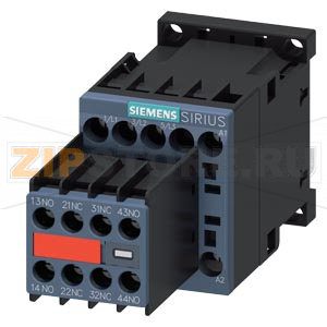 КОНТАКТОР, 3 ПОЛ., AC-3, 7.5КВТ/400V, 2NO+2NC AC110V 50HZ/120V 60HZ ТИПОРАЗМЕР S00 ВИНТОВЫЕ КЛЕММЫ PERMANENT AUX. SWITCH FOR SUVA APPLICATIONS Siemens 3RT2018-1AK64-3MA0 