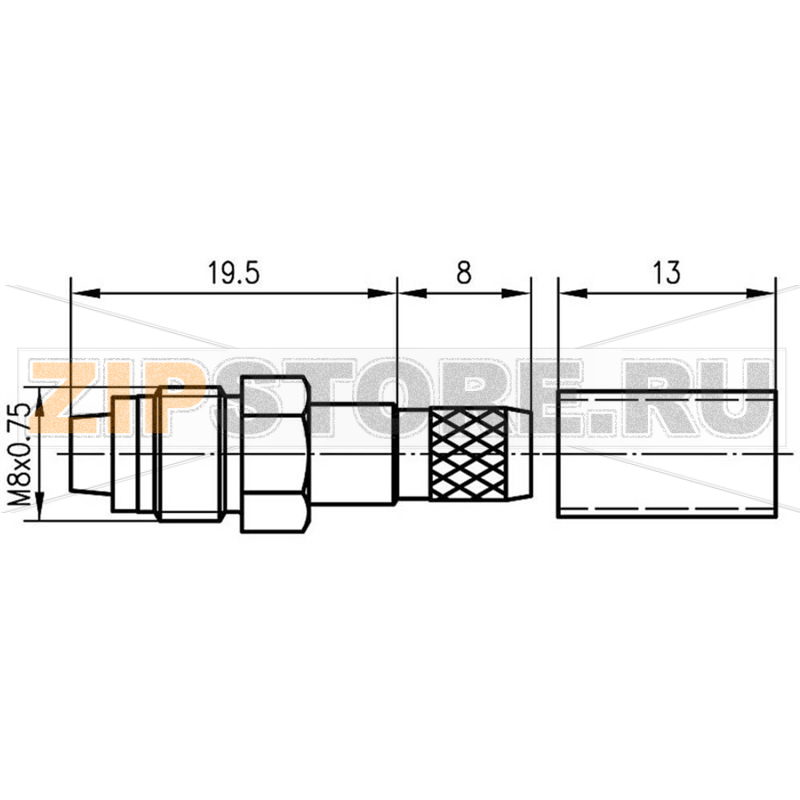 Разъем FME, 50 Ом, 1 шт Telegärtner J01701A0007 