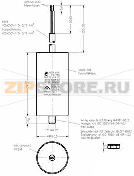 Конденсатор пусковой 25 мкФ, 450 В/AC, 5 %, 40x78 мм Hydra MKP_285_MSB 25uF 
