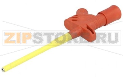 Зажим 2 мм, 6 А, 1 кВ/DC, тип: крючок, красный Hirschmann KLEPS 2900 RT 