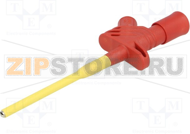 Зажим 2 мм, 6 А, 1 кВ/DC, тип: крючок, красный Hirschmann KLEPS 2900 RT 