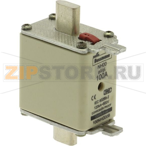 Предохранитель, 100 A, AC 500 В, 120 кА, NH00, gL/gG, IEC Eaton FUSE NH 00 gG 100A 500V D.I. 