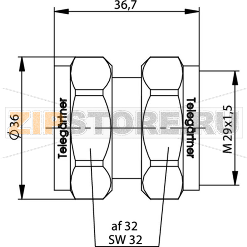 Разъем DIN 7-16, 1 шт Telegärtner J01123B0000 
