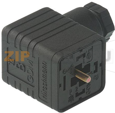 Разъем питания прямоугольный, 2+PE Hirschmann GDM 2009 J BLACK 