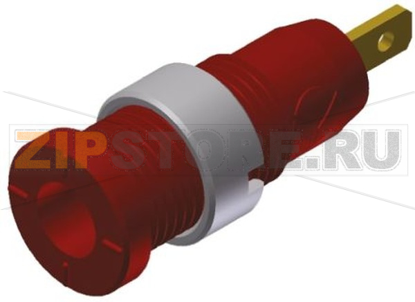 Штекер 2 мм, 10 A, 1000 В/AC/DC, красный Hirschmann BO 10 