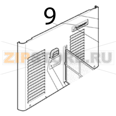 Pannello frontale SX, acqua Scotsman AF 206 Pannello frontale SX, acqua Scotsman AF 206Запчасть на деталировке под номером: 9