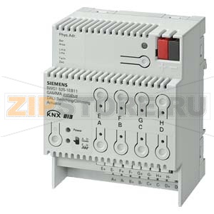 Диммер/выключатель N 525Е, 8 выходов, по 8хDALI или 8хEVG на каждый выход, для установки на DIN-рейку, 4 ТЕ Siemens 5WG1525-1EB01 