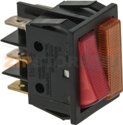 ЧЕРНЫЙ ДВУХПОЛЮСНЫЙ ПЕРЕКЛЮЧАТЕЛЬ 16А 250В 