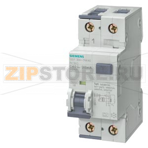 ДИФФ.АВТОМАТ ТИП AC , УСТ. ГЛУБИНА=70 MM IFN 30MA, 10KA, 1+N-ПОЛ. ТИП B 6A Siemens 5SU1354-0KK06 