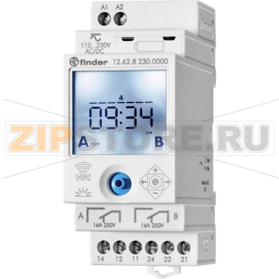 Таймер недельный цифровой 230 V (DC), 230 V (AC), 16 A, 250 V (AC) Finder 12.62.8.230.0000 