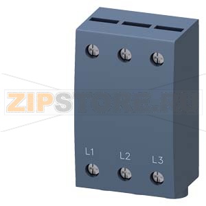 3-фазная клемма ввода питания, для 3-ф. шинки, типоразмер S00/S0, подключение снизу Siemens 3RV2915-5B 