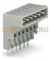 MCS MIDI Classic Вилка THT для двухуровневого монтажа; 1.0 x 1.0 mm solder pin; угловые; Шаг контактов 5 мм; 12-пол.; серые Wago 232-342