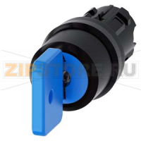 АКТУАТОР ПОВОРОТНОГО ПЕРЕКЛЮЧАТЕЛЯ С КЛЮЧОМ O.M.R., 22MM, КРУГЛ., ПЛАСТИК, НОМЕР ЗАМКА 73038, ЧЁРНЫЙ / ГОЛУБОЙ, С 2 КЛЮЧАМИ, 3 КОММУТАЦИОННЫХ ПОЛОЖЕНИЯ: I-O<II, С ФИКСАЦИЕЙ В ЛЕВОМ ПОЛОЖЕНИИ РУКОЯТКИ, БЕЗ ФИКСАЦИИ В ПРАВОМ ПОЛОЖЕНИИ РУКОЯТКИ, УГОЛ ПОВОРОТ