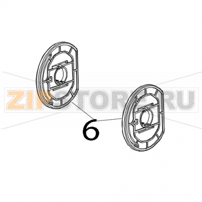 Fixing tab for 0.5” paper inner core TSC TDM-30 Fixing tab for 0.5” paper inner core TSC TDM-30Запчасть на деталировке под номером: 6