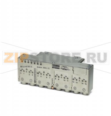 Устройство цифрового ввода для INTERBUS оптоволоконная технология Phoenix Contact IBS RL 24 DI 16/8-LK-2MBD скорость передачи данных 2 Мбод, 16 входов (24 В постоянного тока), подключение датчиков посредством 5-контактных гнезд M12, прочный металлический корпус, степень защиты IP67.Минимальный заказ: 1 шт.Упаковка: 1 шт.