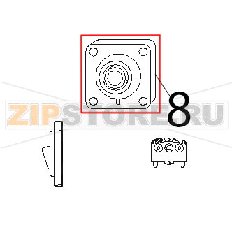 Supporto ghisa con cuscinetto Tecnoinox B8MFIE9 Supporto ghisa con cuscinetto Tecnoinox B8MFIE9Запчасть на деталировке под номером: 8