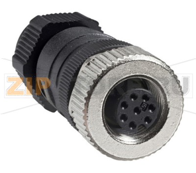Разъем, 8 контактов, М12 Schneider Electric XZCC12FDM80B 