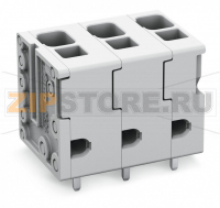 Клемма на печатную плату; 4 mm; Шаг контактов 7,5 мм; 10-пол.; Push-in CAGE CLAMP®; 4,00 mm; серые Wago 2624-3310