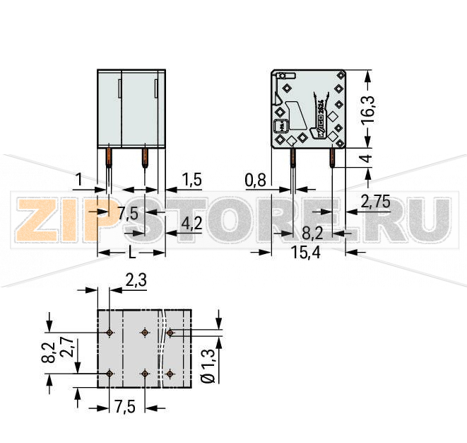 Клемма на печатную плату; 4 mm; Шаг контактов 7,5 мм; 10-пол.; Push-in CAGE CLAMP®; 4,00 mm; серые Wago 2624-3310 Клеммные?колодки?с?зажимами?Push-in CAGE CLAMP®,?приводимыми?в?действие?при?помощи?нажимных?кнопокЗажим одножильных проводников и тонкожильных проводников с наконечниками путем вставкиНажимные кнопки, открывающие зажим с минимальными усилиями, для простого подключения / извлечения тонкопроволочных проводниковУдобный монтаж без использования инструментовИсполнения с тестовыми разъемами и разделителями и без нихДоступны исполнения с индивидуальным внутренним объединением (заводская сборка), например, объединение с заземляющим проводом...