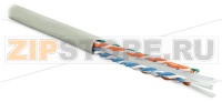Hyperline UUTP4-C6-S23-IN-PVC-GY-305 (UTP4-C6-SOLID-GY-305) (305 м) Кабель витая пара, неэкранированная U/UTP, категория 6, 4 пары (23 AWG), одножильный (solid), с разделителем, PVC, –20°C – +75°C, серый - гарантия: 15 лет компонентная; 25 лет систем