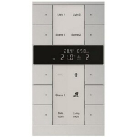 Регулятор комнатной температуры с датчиками CO2/влажности, 10-клавишный, SBC/U10.0.1-83, серебристый алюминий ABB 2CKA006330A0068