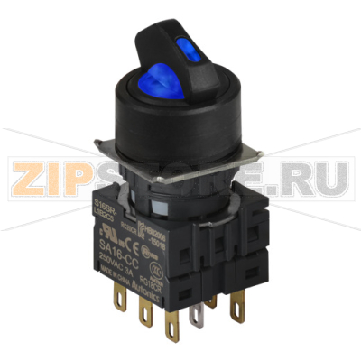 Переключатель селекторный, Ø отверстия: 16 мм Autonics S16SR-L6B2C12 