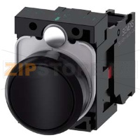 КНОПКА, 22MM, КРУГЛАЯ, ПЛАСТИК, ЧЁРНАЯ, ПЛОСКАЯ КНОПКА, КОНТАКТЫ МГНОВЕННОГО ДЕЙСТВИЯ, С ДЕРЖАТЕЛЕМ 1NC, ВИНТОВЫЕ КЛЕММЫ, С ГРАВИРОВКОЙ ЛАЗЕРОМ, LOWER CASE Siemens 3SU1100-0AB10-1CA0-Z&nbsp;Y12