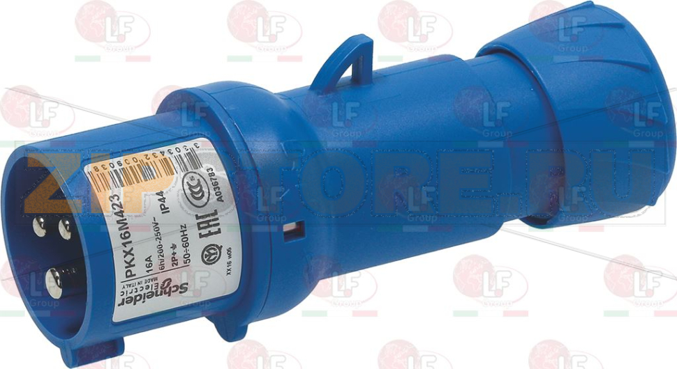 РОЗЕТКА ОДНОФАЗНАЯ 2 ПОЛЮСА + PE 16A IP44 