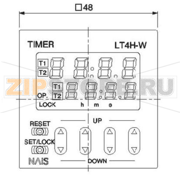 Реле времени цифровое 12 В/DC, 24 В/DC, 0.01 с-9999 ч, 1 шт Panasonic LT4HW24J 