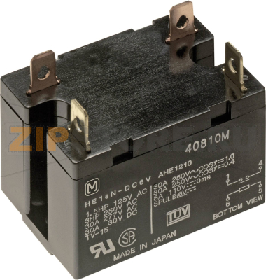 Реле электромагнитное 12 В/DC, 25 А, 1 шт Panasonic HE2AN12 