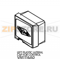 Left plastic lateral cap for control Unox XF 133
