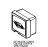 Left plastic lateral cap for control Unox XF 133