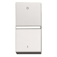 Механизм одноклавишного переключателя с клавишей, одномодульный, альпийский белый ABB 2CLA210200N1101