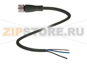 Кабель датчика-исполнительного устройства Female connector V11-G-BK10M-PVC-U Pepperl+Fuchs Описание оборудованияFemale cordset, M12, 3-pin, PVC cable