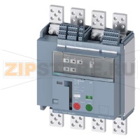 fixed-mounted circuit breakers 4-pole, frame size 0, IEC N conductor on the right In=630A to 690V, 50/60Hz AC Icu=55kA at 415V Icu=50kA at 500V Icu=42kA at 690V ETU350 electronic trip units LSI rotary coding switch with tripped signaling switch, RTC and