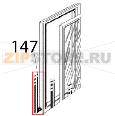 Door gasket Angelo Po FC241G Door gasket Angelo Po FC241GЗапчасть на деталировке под номером: 147