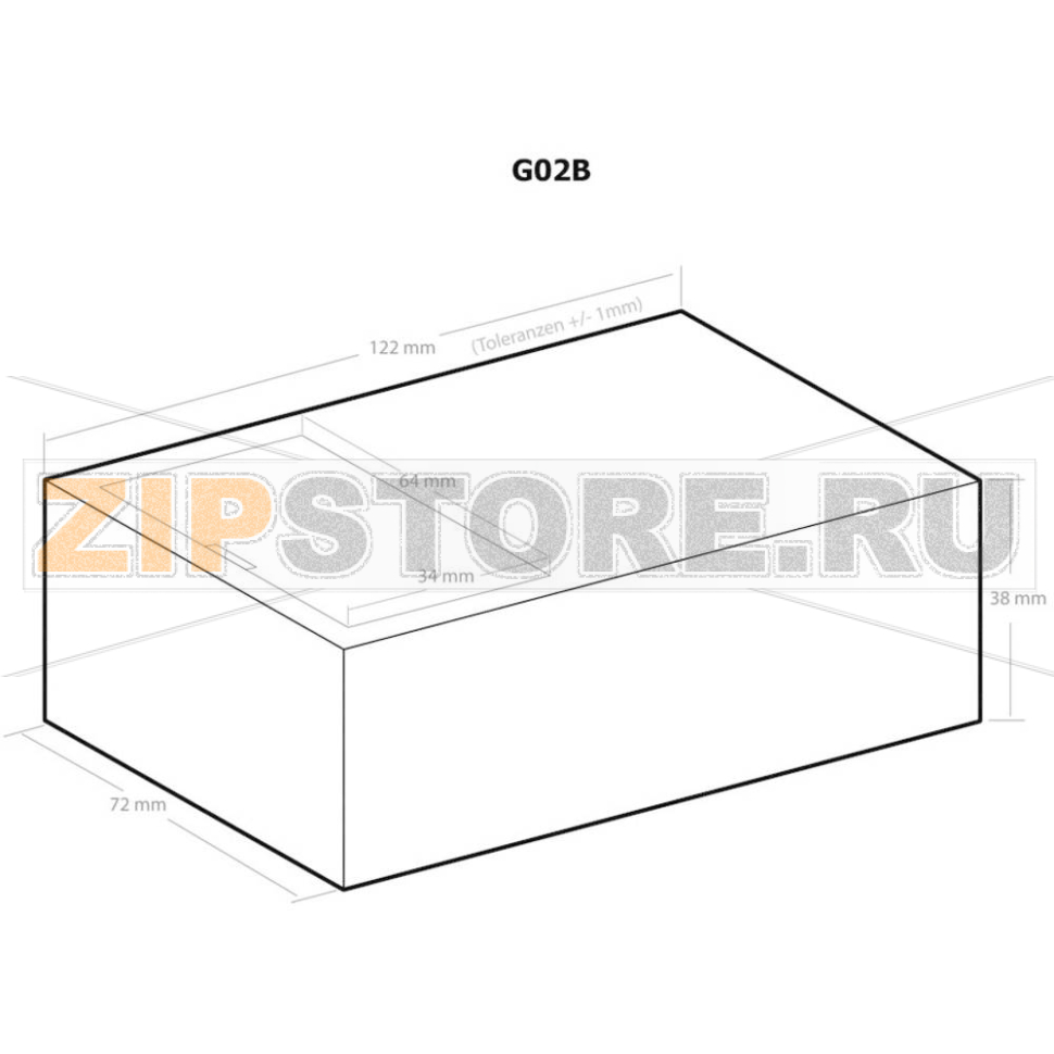 Корпус 123x72x39 мм, пластиковый, черный, 1 шт Kemo G02B 